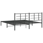 Casa si Gradina - Mobilier - Paturi si accesorii - Paturi - Cadru de pat metalic cu tablie, negru, 180x200 cm - Infinity.ro