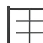 Casa si Gradina - Mobilier - Paturi si accesorii - Paturi - Cadru de pat metalic cu tablie, negru, 180x200 cm - Infinity.ro