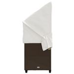 Casa si Gradina - Gradina si terasa - Mobilier exterior - Scaune si sezlonguri gradina - Sezlong cu baldachin si perne, maro, poliratan - Infinity.ro