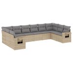 Casa si Gradina - Gradina si terasa - Mobilier exterior - Seturi mobila gradina - Set canapele de gradina cu perne, 10 piese, bej, poliratan - Infinity.ro