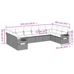 Casa si Gradina - Gradina si terasa - Mobilier exterior - Seturi mobila gradina - Set canapele de gradina cu perne, 10 piese, bej, poliratan - Infinity.ro