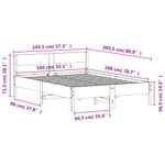 Casa si Gradina - Mobilier - Paturi si accesorii - Paturi - Cadru de pat cu tablie, 140x200 cm, lemn masiv de pin - Infinity.ro