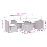 Casa si Gradina - Gradina si terasa - Mobilier exterior - Seturi mobila gradina - Set canapele de gradina cu perne, 6 piese, bej, poliratan - Infinity.ro