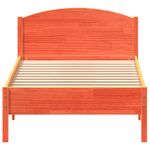 Casa si Gradina - Mobilier - Paturi si accesorii - Paturi - Cadru de pat cu tablie, maro ceruit, 100x200 cm, lemn masiv pin - Infinity.ro