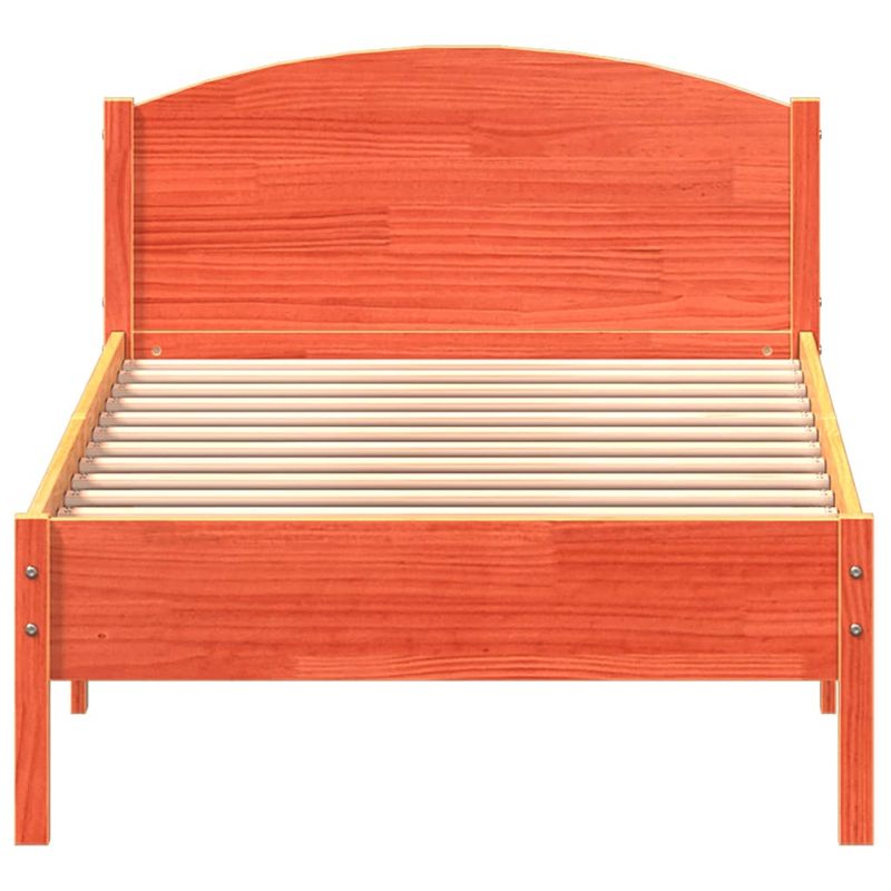 Casa si Gradina - Mobilier - Paturi si accesorii - Paturi - Cadru de pat cu tablie, maro ceruit, 100x200 cm, lemn masiv pin - Infinity.ro