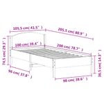 Casa si Gradina - Mobilier - Paturi si accesorii - Paturi - Cadru de pat cu tablie, maro ceruit, 100x200 cm, lemn masiv pin - Infinity.ro