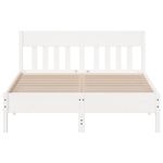Casa si Gradina - Mobilier - Paturi si accesorii - Paturi - Cadru de pat cu tablie, alb, 150x200 cm lemn masiv pin - Infinity.ro