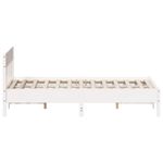 Casa si Gradina - Mobilier - Paturi si accesorii - Paturi - Cadru de pat cu tablie, alb, 150x200 cm lemn masiv pin - Infinity.ro