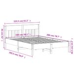 Casa si Gradina - Mobilier - Paturi si accesorii - Paturi - Cadru de pat cu tablie, alb, 150x200 cm lemn masiv pin - Infinity.ro