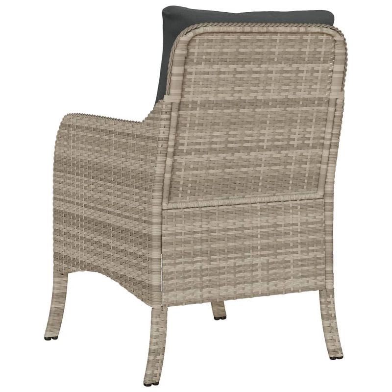 Casa si Gradina - Gradina si terasa - Mobilier exterior - Scaune si sezlonguri gradina - Fotolii de gradina cu perne, 2 buc., gri deschis, poliratan - Infinity.ro