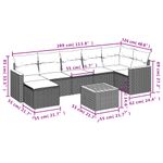 Casa si Gradina - Gradina si terasa - Mobilier exterior - Seturi mobila gradina - Set canapele de gradina, 8 piese, cu perne, bej, poliratan - Infinity.ro