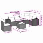 Casa si Gradina - Gradina si terasa - Mobilier exterior - Seturi mobila gradina - Set canapele de gradina cu perne, 7 piese, negru, poliratan - Infinity.ro