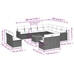 Casa si Gradina - Gradina si terasa - Mobilier exterior - Seturi mobila gradina - Set mobilier de gradina cu perne, 13 piese, negru, poliratan - Infinity.ro