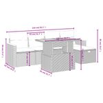 Casa si Gradina - Gradina si terasa - Mobilier exterior - Seturi mobila gradina - Set mobilier de gradina cu perne, 6 piese, negru, poliratan - Infinity.ro