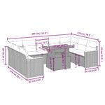 Casa si Gradina - Gradina si terasa - Mobilier exterior - Seturi mobila gradina - Set canapele de gradina cu perne, 10 piese, negru, poliratan - Infinity.ro