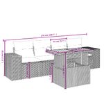 Casa si Gradina - Gradina si terasa - Mobilier exterior - Seturi mobila gradina - Set mobilier de gradina cu perne, 5 piese, negru, poliratan - Infinity.ro