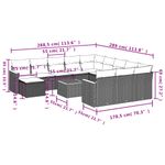 Casa si Gradina - Gradina si terasa - Mobilier exterior - Seturi mobila gradina - Set canapele de gradina, 13 piese, cu perne, bej, poliratan - Infinity.ro