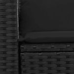 Casa si Gradina - Gradina si terasa - Mobilier exterior - Canapele si fotolii gradina - Canapea de gradina cu perne, 2 locuri, negru, poliratan - Infinity.ro