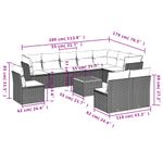 Casa si Gradina - Gradina si terasa - Mobilier exterior - Seturi mobila gradina - Set canapele de gradina cu perne, 11 piese, gri, poliratan - Infinity.ro