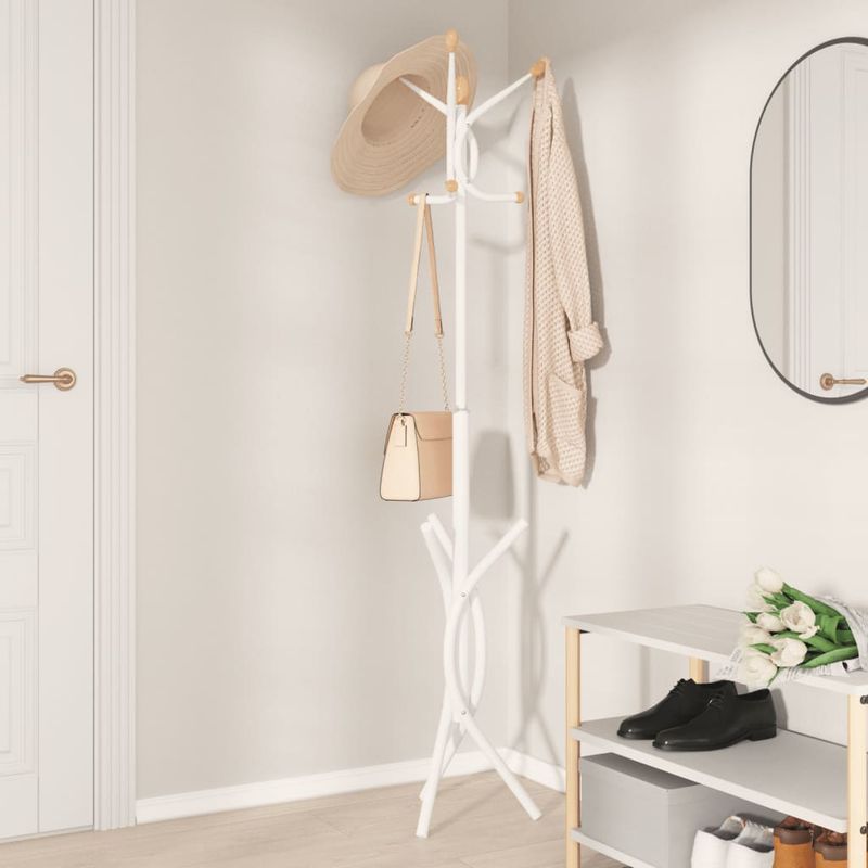 Casa si Gradina - Mobilier - Organizare si depozitare - Cuiere - Cuier de haine, alb, 176 cm, fier vopsit electrostatic - Infinity.ro