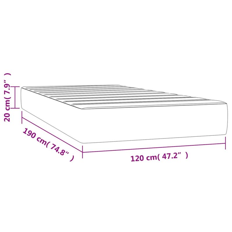 Casa si Gradina - Mobilier - Saltele si somiere - Saltele - Saltea de pat cu arcuri, alb, 120x190x20 cm, piele ecologica - Infinity.ro