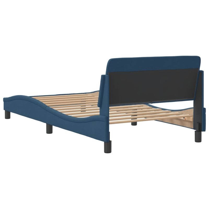 Casa si Gradina - Mobilier - Paturi si accesorii - Paturi - Cadru de pat cu tablie, albastru, 100x200 cm, textil - Infinity.ro