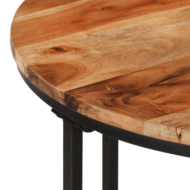 Casa si Gradina - Mobilier - Mese si birouri - Masute de cafea - Masuta de cafea, 55x55x45 cm, lemn masiv de acacia si fier - Infinity.ro