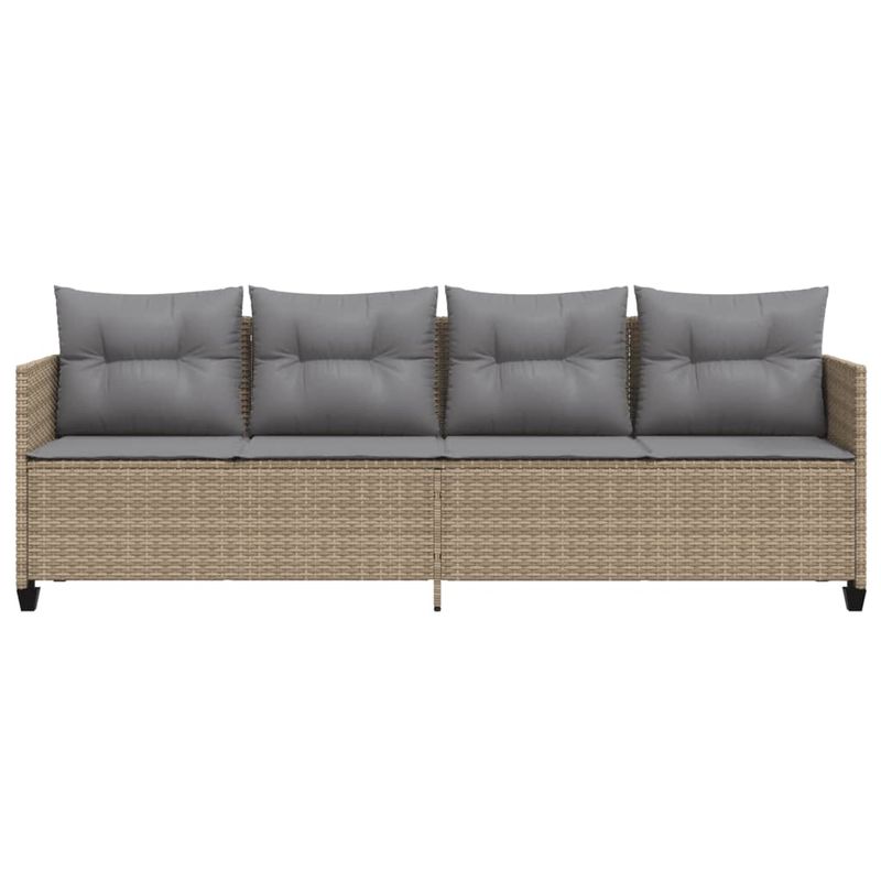 Casa si Gradina - Gradina si terasa - Mobilier exterior - Scaune si sezlonguri gradina - Sezlong cu perne din poliratan bej - Infinity.ro