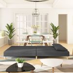 Casa si Gradina - Mobilier - Canapele si coltare - Canapele - Canapea extensibila cu 2 locuri, 2 perne, gri inchis, textil - Infinity.ro