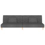 Casa si Gradina - Mobilier - Canapele si coltare - Canapele - Canapea extensibila cu 2 locuri, 2 perne, gri inchis, textil - Infinity.ro