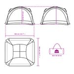 Sport si Outdoor - Camping - Corturi camping - Cort de petrecere, albastru, 360x360x215 cm, tafta 185T - Infinity.ro