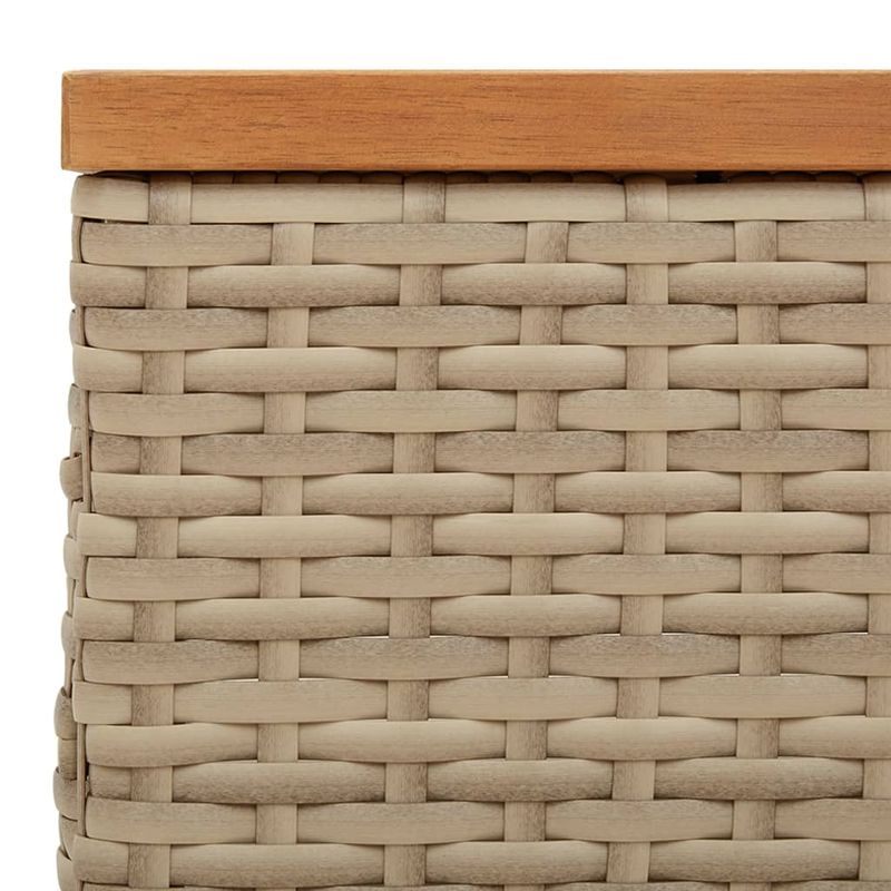 Casa si Gradina - Gradina si terasa - Mobilier exterior - Mese gradina - Masa de gradina, bej, 70x70x25 cm, poliratan si lemn acacia - Infinity.ro
