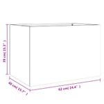 Casa si Gradina - Gradinarit si plante - Plante si ghivece - Ghivece si suporturi - Jardiniera, argintiu, 62x40x39 cm, otel galvanizat - Infinity.ro