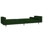 Casa si Gradina - Mobilier - Canapele si coltare - Canapele - Canapea extensibila cu 2 locuri, 2 perne, verde inchis catifea - Infinity.ro