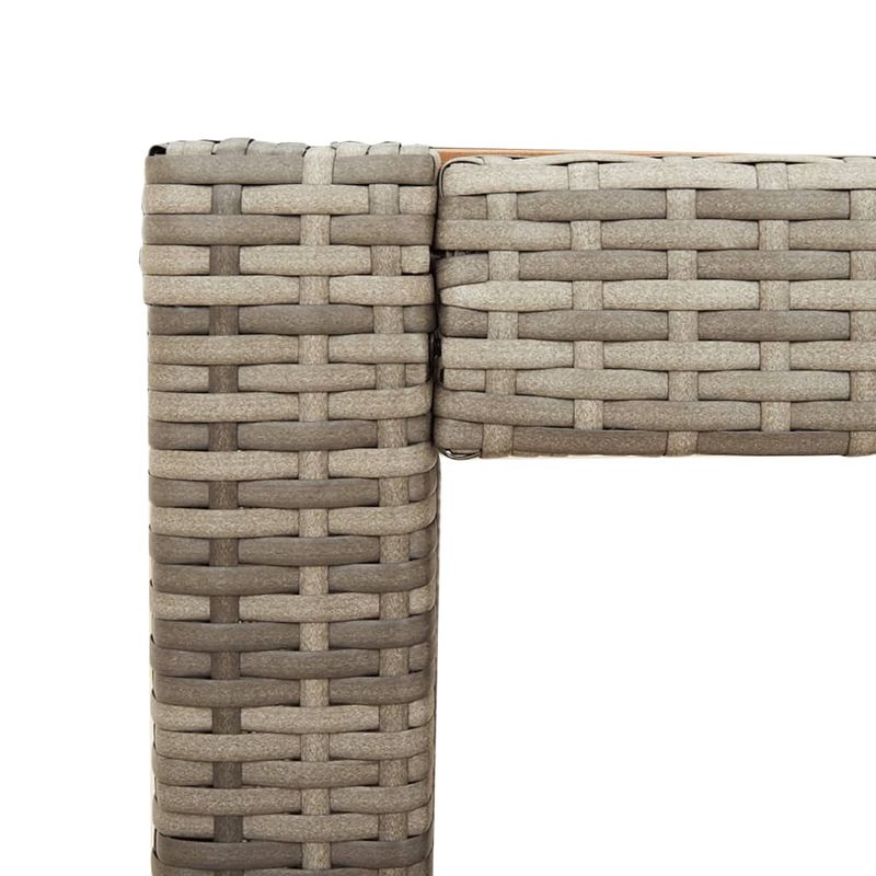 Casa si Gradina - Gradina si terasa - Mobilier exterior - Mese gradina - Masa laterala de gradina blat lemn, gri, 60x40x75 cm, poliratan - Infinity.ro