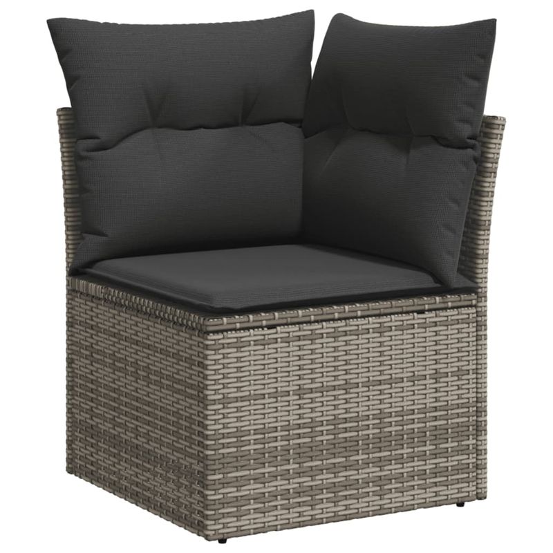 Casa si Gradina - Gradina si terasa - Mobilier exterior - Seturi mobila gradina - Set canapele de gradina cu perne, 11 piese, gri, poliratan - Infinity.ro