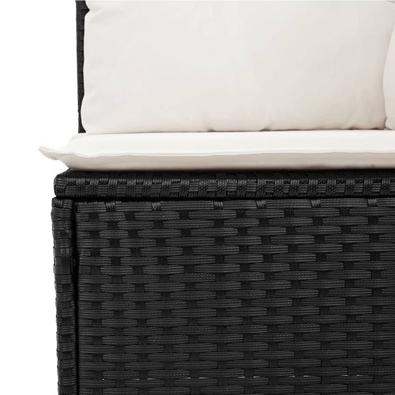 Casa si Gradina - Gradina si terasa - Mobilier exterior - Canapele si fotolii gradina - Set mobilier de gradina cu perne, 4 piese, negru, poliratan - Infinity.ro