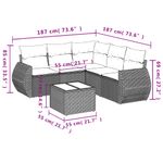 Casa si Gradina - Gradina si terasa - Mobilier exterior - Seturi mobila gradina - Set canapele de gradina cu perne, 6 piese, bej, poliratan - Infinity.ro