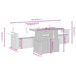 Casa si Gradina - Gradina si terasa - Mobilier exterior - Seturi mobila gradina - Set mobilier de gradina cu perne, 5 piese, negru, poliratan - Infinity.ro