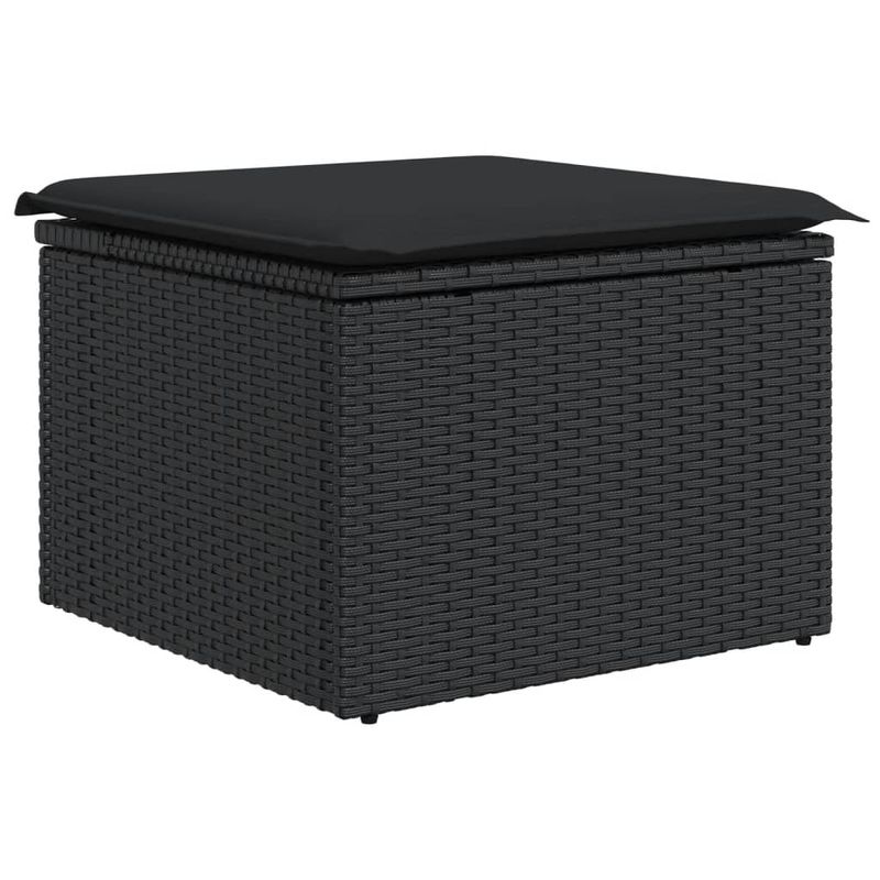 Casa si Gradina - Gradina si terasa - Mobilier exterior - Seturi mobila gradina - Set mobilier de gradina cu perne, 6 piese, negru, poliratan - Infinity.ro