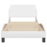 Casa si Gradina - Mobilier - Paturi si accesorii - Paturi - Cadru de pat cu tablie, alb, 90x200 cm, piele ecologica - Infinity.ro