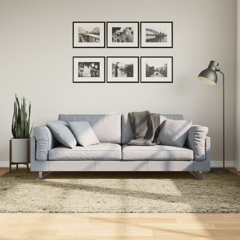 Casa si Gradina - Textile si covoare - Covoare - Covoare casa - Covor pufos cu fire inalte, auriu modern, 160x230 cm - Infinity.ro