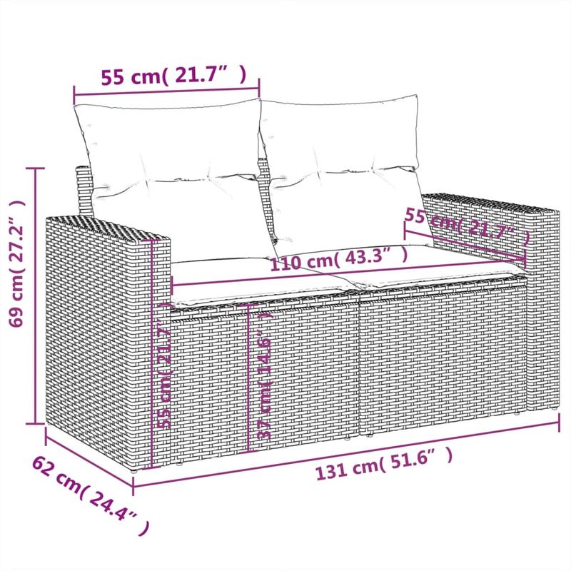 Casa si Gradina - Gradina si terasa - Mobilier exterior - Seturi mobila gradina - Set mobilier de gradina cu perne, 4 piese, negru, poliratan - Infinity.ro