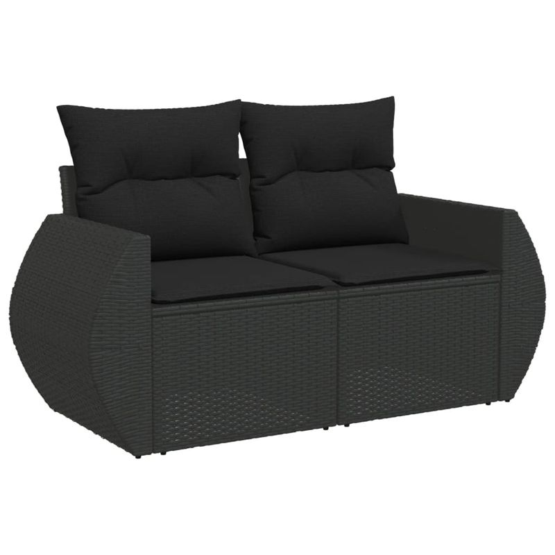 Casa si Gradina - Gradina si terasa - Mobilier exterior - Seturi mobila gradina - Set canapele de gradina cu perne, 7 piese, negru, poliratan - Infinity.ro