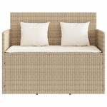 Casa si Gradina - Gradina si terasa - Mobilier exterior - Bancute de gradina - Banca de gradina cu perne, bej, poliratan - Infinity.ro