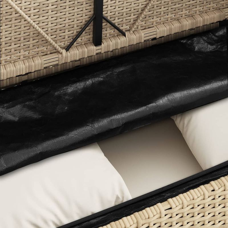 Casa si Gradina - Gradina si terasa - Mobilier exterior - Bancute de gradina - Banca de gradina cu perne, bej, poliratan - Infinity.ro