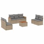 Casa si Gradina - Gradina si terasa - Mobilier exterior - Seturi mobila gradina - Set canapele de gradina, 8 piese, cu perne, bej, poliratan - Infinity.ro