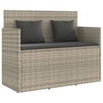 Casa si Gradina - Gradina si terasa - Mobilier exterior - Bancute de gradina - Banca de gradina cu perna, gri deschis, poliratan - Infinity.ro