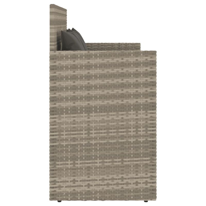Casa si Gradina - Gradina si terasa - Mobilier exterior - Bancute de gradina - Banca de gradina cu perna, gri deschis, poliratan - Infinity.ro