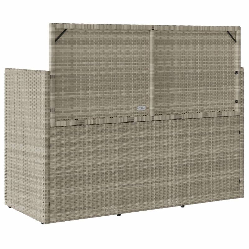 Casa si Gradina - Gradina si terasa - Mobilier exterior - Bancute de gradina - Banca de gradina cu perna, gri deschis, poliratan - Infinity.ro